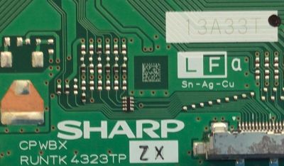 T-CON PARA TV SHARP / NUMERO DE PARTE RUNTK4323TPZX / CPWBX4323TPZX / RUNTK4323TP / 4323TP (ZX) / PANEL T400D3-HA24-L07 / MODELO LC-40LE433U - Imagen 2